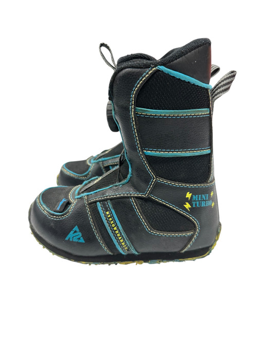 Vist Large View of Product Image Which is Used K2 MINI TURBO Boys Snowboard Boots Black Youth 13.0