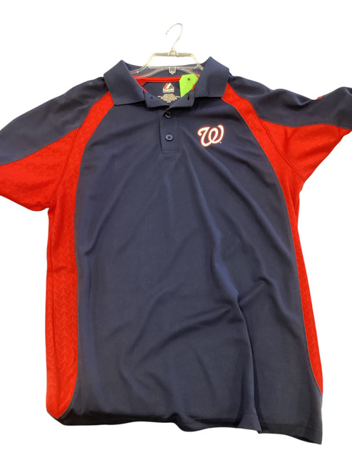 Vist Large View of Product Image Which is Used MAJESTIC WASHINGTON NATIONALS POLO Golf Accessory 11884-S000041326