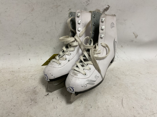 Vist Large View of Product Image Which is Used Lake Placid Girls Figure Skates White Junior 02