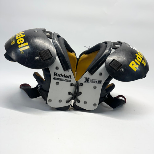 Used Riddell X FORCE II FB Shoulder Pads Grey SM 11805-S000053926