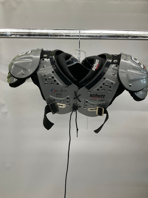 Used Schutt Y FLEX 80005 FB Shoulder Pads Grey LG 11836-S000022365