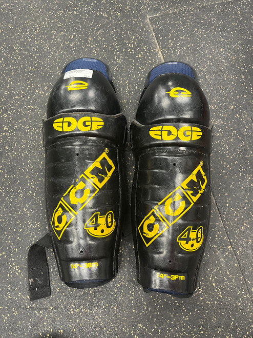 Used CCM EDGE 4.0 Senior Shin Guards Black 14" 11774-S000078864