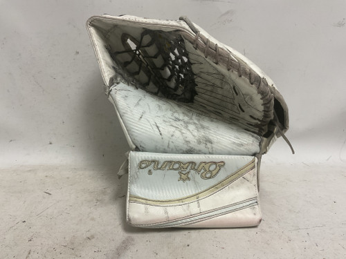 Vist Large View of Product Image Which is Used Brians OPTIK 2 Senior Goalie Catcher White