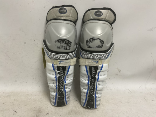 Used Bauer SUPREME ONE55 Junior Shin Guards White/Black/Royal 11" 11855-S000179030