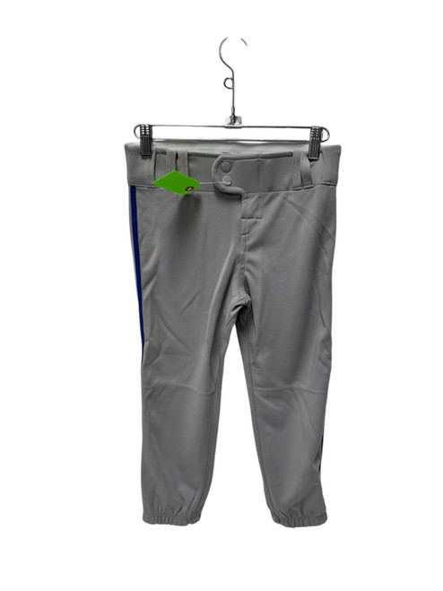 Used EPIC Girls Piped Softball Pants Grey/Royal LG 11731-S000131726