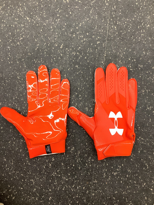 Used Under Armour SPOTLIGHT FB Gloves Orange XL 11162-S000422194