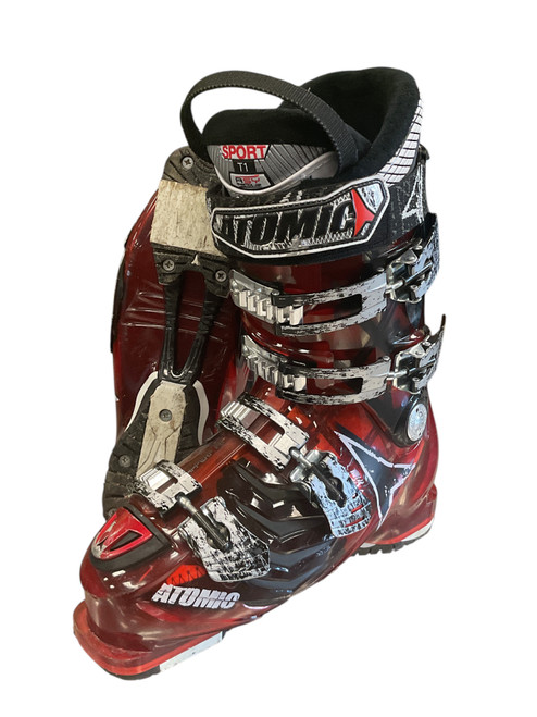 Vist Large View of Product Image Which is Used Atomic HAWX NINTY Mens DH Ski Boot Red 225 MP - J04.5 - W5.5