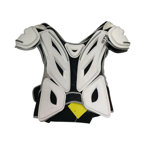 Vist Large View of Product Image Which is Used, STX, Lacrosse, Shoulder Pads, White, MD