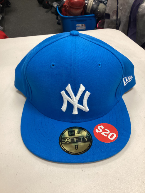 Vist Large View of Product Image Which is Used New Era 59 FIFTY YANKEE AL SIZE 8 CAP BB/SB Cap Carolina Blue