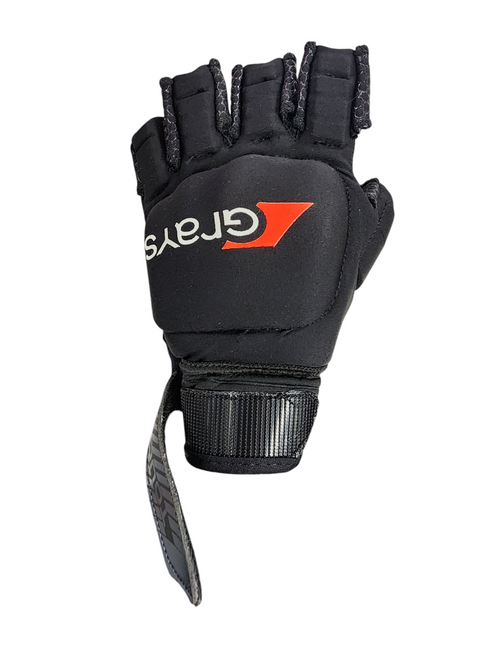 Used Grays Field Hockey LEFT HAND BLACK FH Gloves Black SM 11849-S000024135