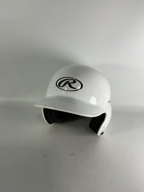 Used Rawlings WHT NO MASK Batting Helmet No Mask White One Size 11834-S000031096
