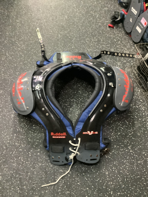 Used Riddell EVOLUTION FB Shoulder Pads Grey MD 10743-S000440058