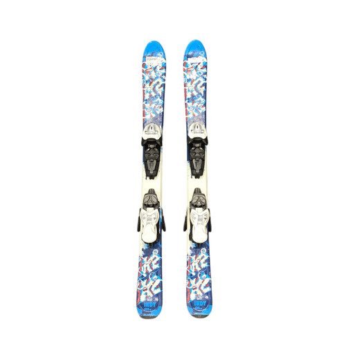 Vist Large View of Product Image Which is Used K2 INDY Boys DH Ski/Binding Royal Blue 100 cm