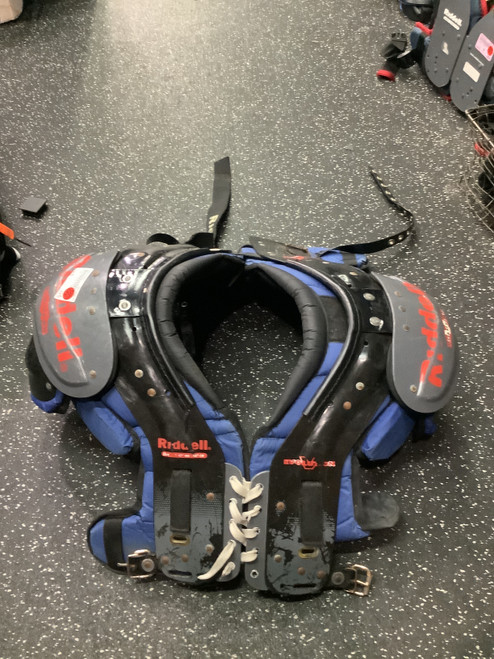 Used Riddell EVOLUTION FB Shoulder Pads Grey MD 10743-S000440062