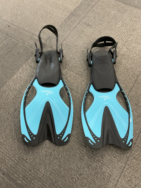 Used Speedo DIVE FINS Underwater Fins Royal Blue L/XL 11614-S000207331