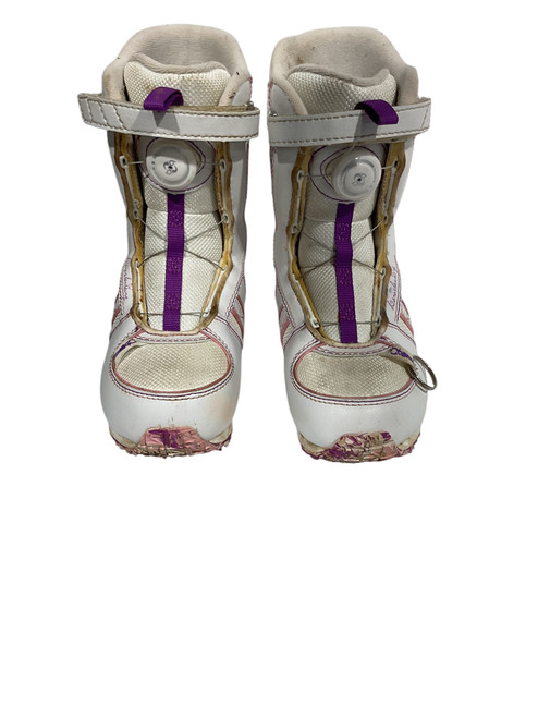 Used K2 LIL KAT Girls Snowboard Boots White Youth 13.0 11847-S000024158