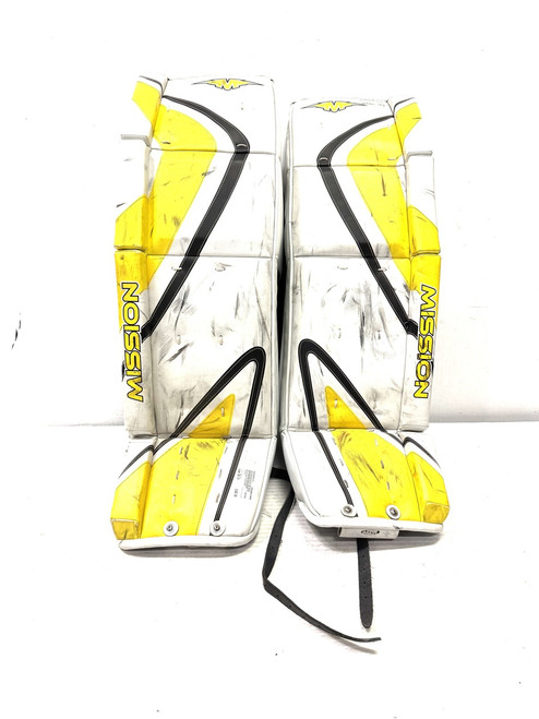 Vist Large View of Product Image Which is Used Mission SOLDIER Goalie Leg Pads Senior White 38"