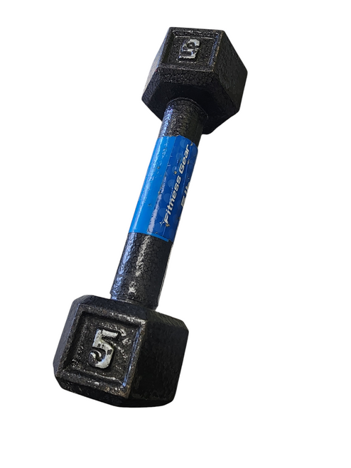 Vist Large View of Product Image Which is Used Fitness Gear Hex Dumbbell (Each) 5 lb 11849-S000024165
