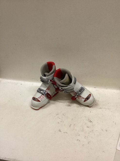 Used Roces IDEA 190-220 Girls DH Ski Boot White And Red 200 MP - Y13.5 11725-S000480801