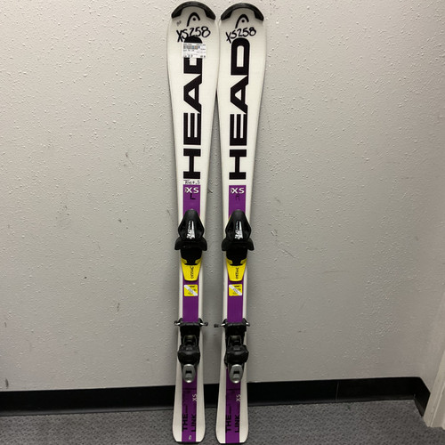 Vist Large View of Product Image Which is Used Head THE LINK Boys DH Ski/Binding White And Purple 130 cm