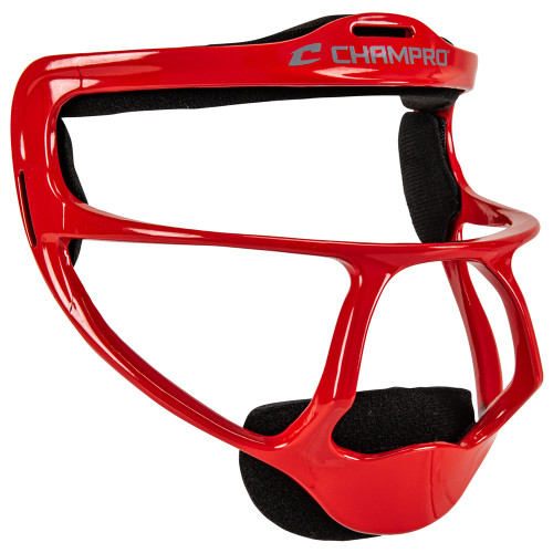 Vist Large View of Product Image Which is New Champro Rampage Softball Fielder's Mask Yth Scarlet