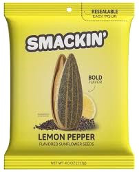 Vist Large View of Product Image Which is New Smackin' Sunflower Seeds 4oz Lemon Pepper