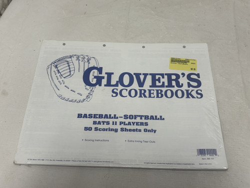 Vist Large View of Product Image Which is New Glover's 50 Game Baseball/Softball Scorebook Refill BB-101