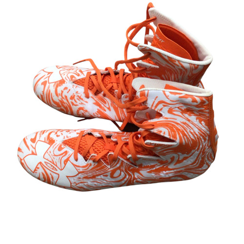 Vist Large View of Product Image Which is Used Under Armour Adult FB Cleats Orange Senior 9