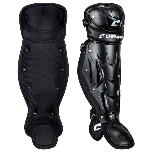 Vist Large View of Product Image Which is New Champro Optimus MVP Single Knee Leg Guard 13.5" Youth Black