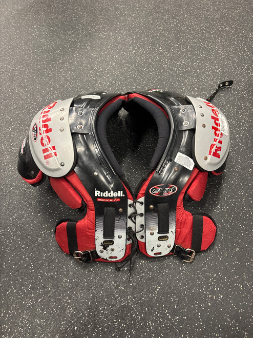 Vist Large View of Product Image Which is Used Riddell EVX YOUTH FB Shoulder Pads Black LG
