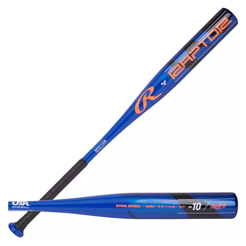 Vist Large View of Product Image Which is New Rawlings Raptor 2025 USA (-10) Baseball Bat- 27"/17oz