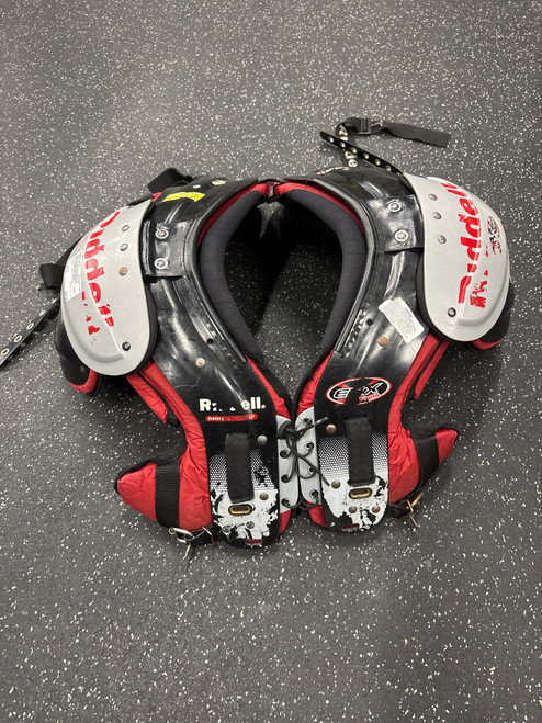 Used Riddell EVX YTH FB Shoulder Pads Black LG 11726-S000276538