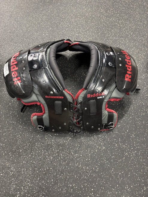Used Riddell RIVAL JV FB Shoulder Pads Black LG 11726-S000276539
