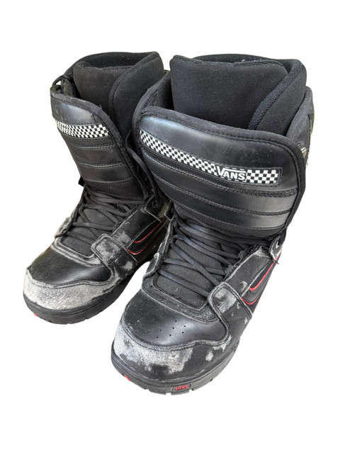 Vist Large View of Product Image Which is Used Vans MANTRA SZ 6 Mens Snowboard Boots Black Senior 6