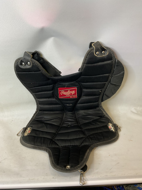 Vist Large View of Product Image Which is Used Rawlings CHEST PROTECTOR Catchers Chest Protector Black Youth