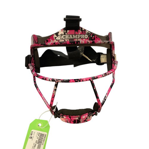 Used Champro FIELDERS MASK CAMO PINK BB/SB Fielders Mask Pink MD 11479-S000386113