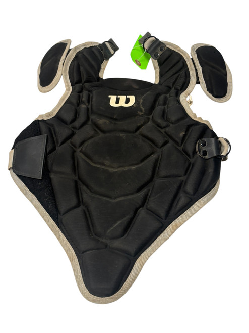 Vist Large View of Product Image Which is Used Wilson EZ Gear Youth Baseball Catchers Chest Protector Black