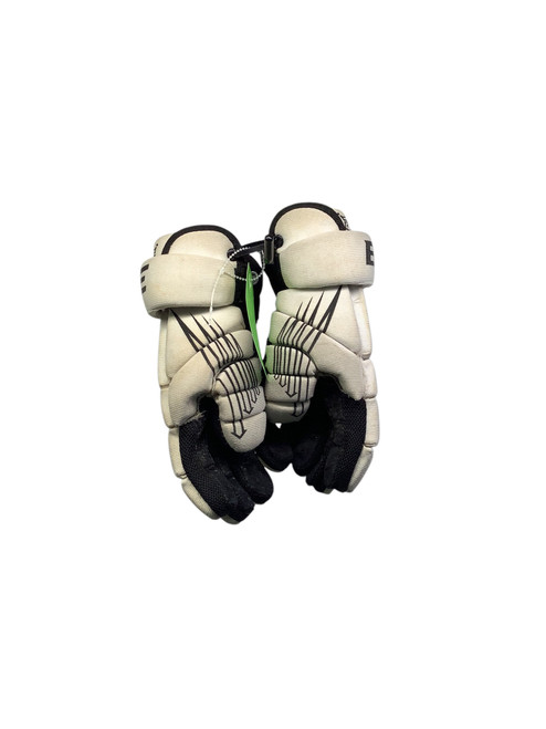 Used Brine BRINE JR LAX GLOVES Lacrosse Gloves Junior White 9" 11347-S000240296