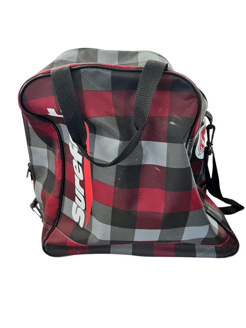 Vist Large View of Product Image Which is Used Lange Ski Boot Bag Grey And Red