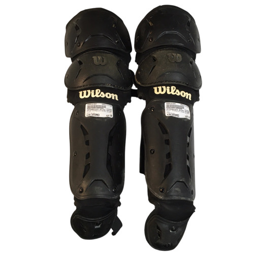 Vist Large View of Product Image Which is Used Wilson INTERMEDIATE WILSON CATCHER SHINGS Catchers Leg Guards Black Intermed