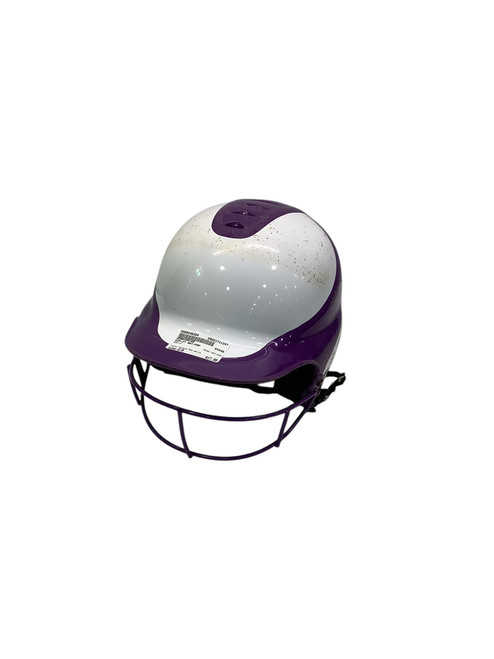 Vist Large View of Product Image Which is Used RIP-IT WHT/PRP Batting Helmet w/Mask Purple And White S/M 11347-S000240394