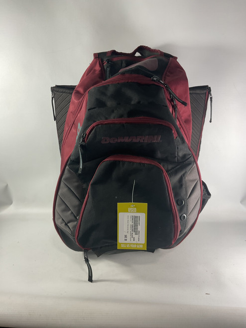 Vist Large View of Product Image Which is Used Demarini DEMARINI BURGUNDY/BLACK BB/SB Player Carry Bag Black And Wine Red