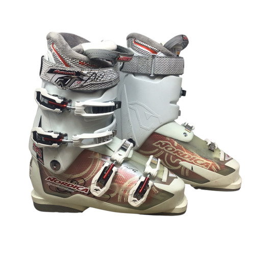 Vist Large View of Product Image Which is Used Nordica 95W Womens DH Ski Boot White 265 MP - M08.5 - W09.5