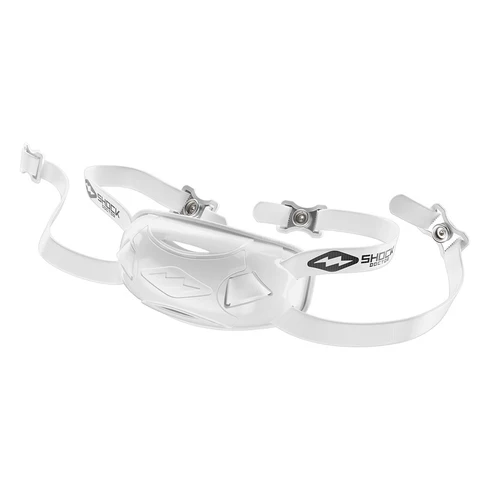 Vist Large View of Product Image Which is SHOCK DOCTOR SHOWTIME CHIN STRAP WHITE