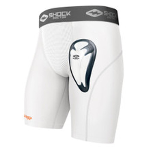 Vist Large View of Product Image Which is Shock Doctor Core Compressioin Short with Bio-Flex Cup #221