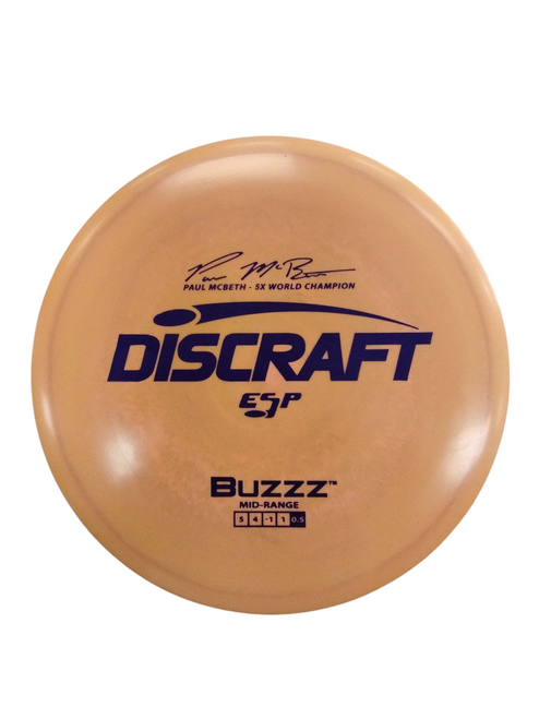 Vist Large View of Product Image Which is New Discraft MCBETH 5X ESP BUZZZ Disc Golf Mid Range Orange 177G