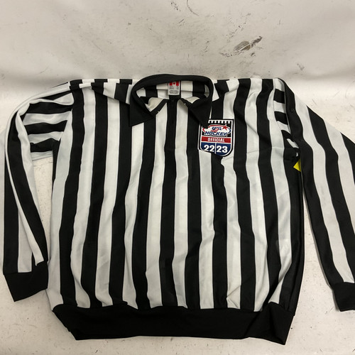 Vist Large View of Product Image Which is Used USA Hockey Referee Top White And Black 2X 11855-S000180016