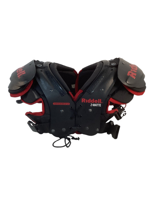 Vist Large View of Product Image Which is Used Riddell Z MATTE FB Shoulder Pads Black MD