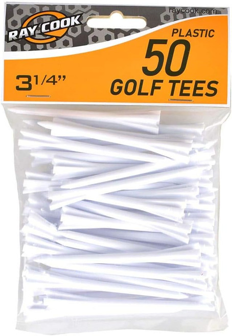 Vist Large View of Product Image Which is New 50PK 3 1/4 WHITE TEES PLASTIC