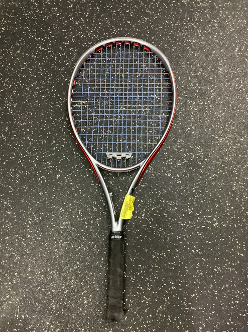Vist Large View of Product Image Which is Used Prince O3 SPEED PORT RED Adult Tennis Racquet Red 4 1/8"